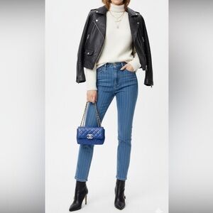 Hollister Striped Blue Ultra Highrise Mom Jeans Vintage Stretch Cotton 5 / 27